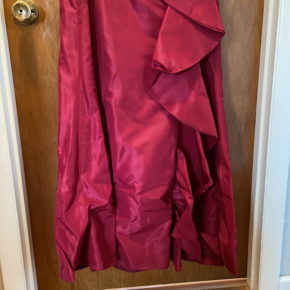 Deep Red Bridesmaid Or Prom Dress - image 3